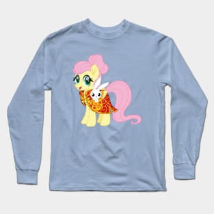 Lunar New Year Fluttershy and Angel Bunny Long Sleeve T-Shirt